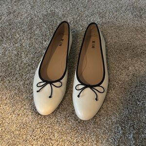 Anthropologie Black and White Ballet Flats